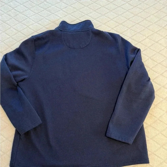 IZOD Sweatshirt Adult 1/4 Zip Activewear Blue Fleece High Neck Logo Mens XXL - Picture 2 of 5